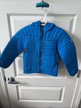Eddie Bauer Kids Bright Blue Quilted Hooded Puffer Jacket